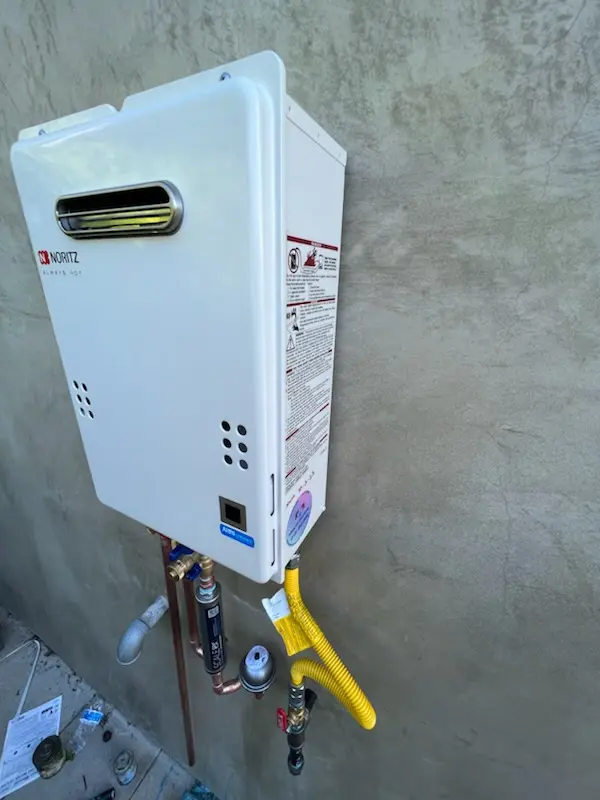 Tankless water heater installation for Twelve Bridges Village homes